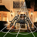 Halloween Spider Web + Giant Spider Decoration