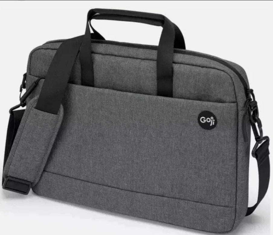 GOJI 14" Grey Laptop Bag with carry handles and shoulder strap - Grey