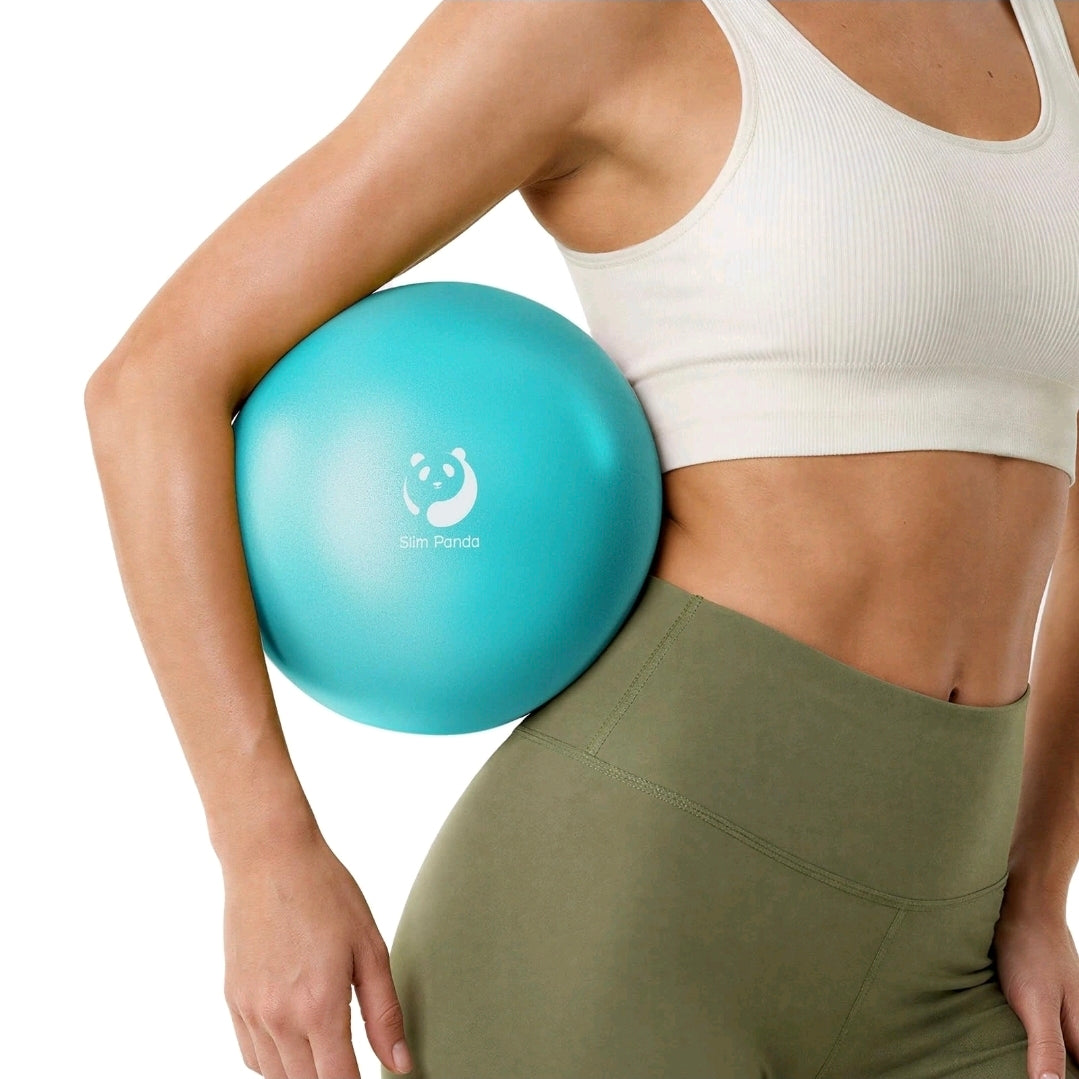Slim Panda 9-Inch Pilates Ball – Lake Blue | 23–25cm Mini Exercise Ball