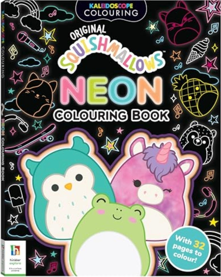 Hinkler | Original Squishmallows Neon Colouring Book