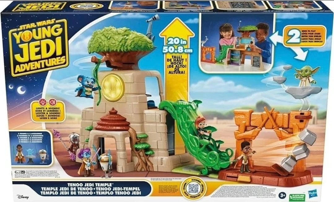 Star Wars Young Jedi Adventures Tenoo Jedi Temple Playset – 20" with Lights & Sounds