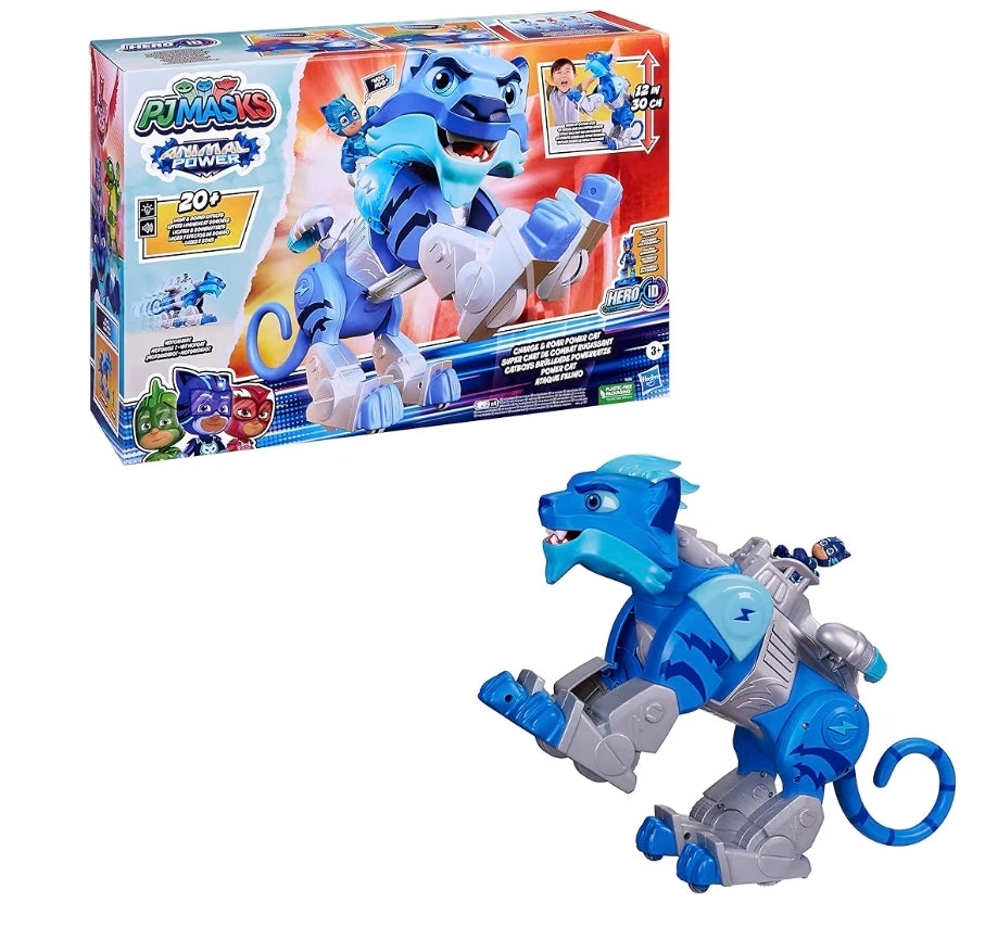 PJ Masks Animal Power Charge and Roar Power Cat Figure – Kids Action Toy