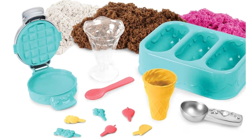 Kinetic Sand Scents Ice Cream Treats Playset – Scented Sensory Sand for Kids
