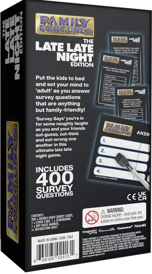 Family Fortunes Late Late Night Edition Card Game