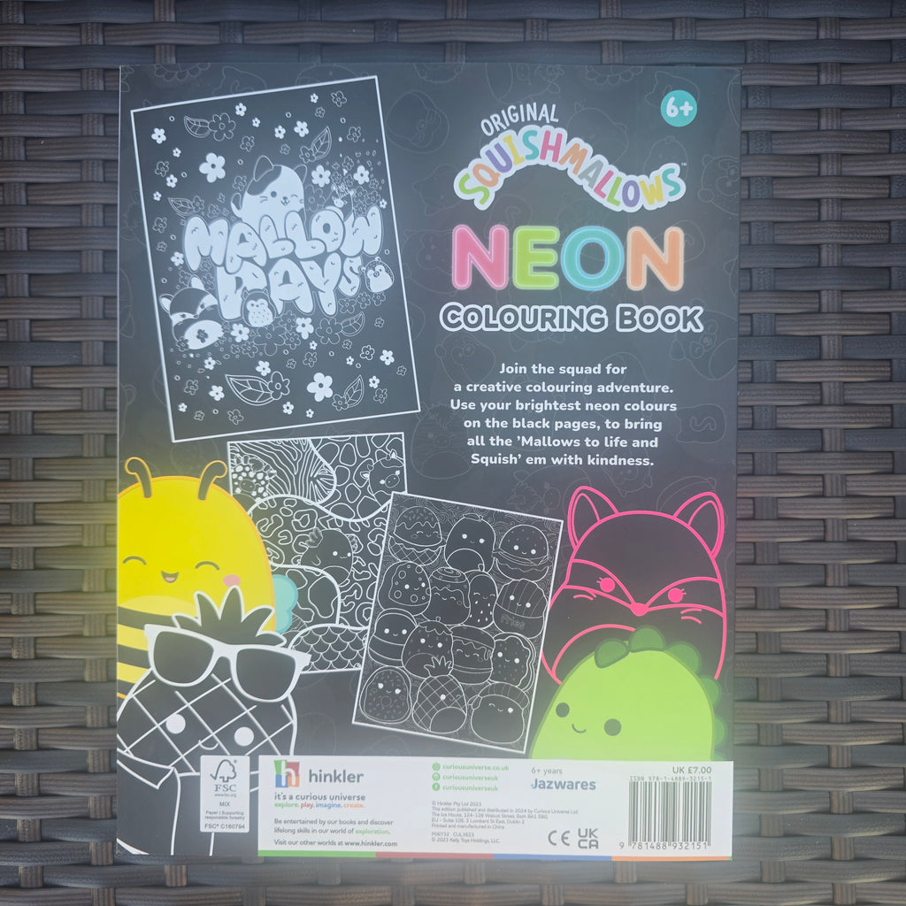 Hinkler | Original Squishmallows Neon Colouring Book