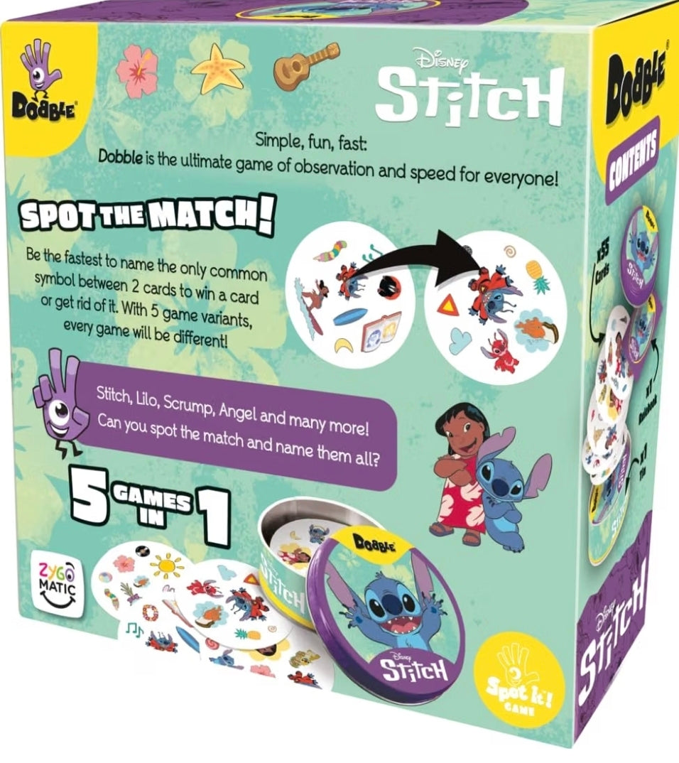 Dobble Stitch – Disney Lilo & Stitch Card Game | Ages 6+ | 2–8 Players