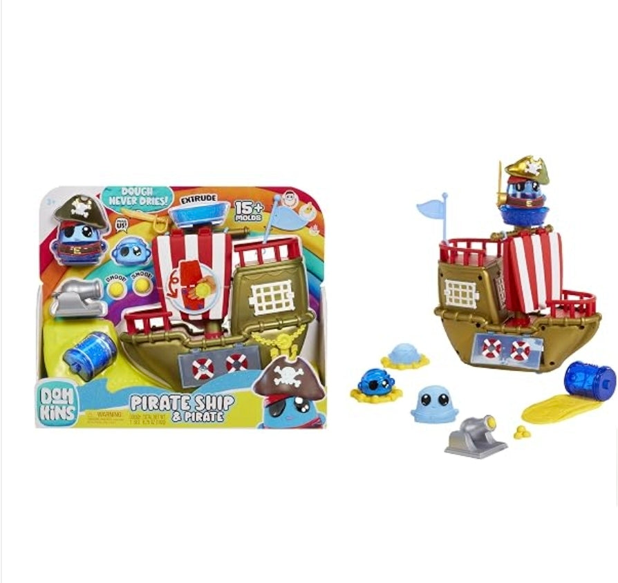 DOHKINS Pirate Ship & Pirate Play Set – Creative Dough Playset for Kids