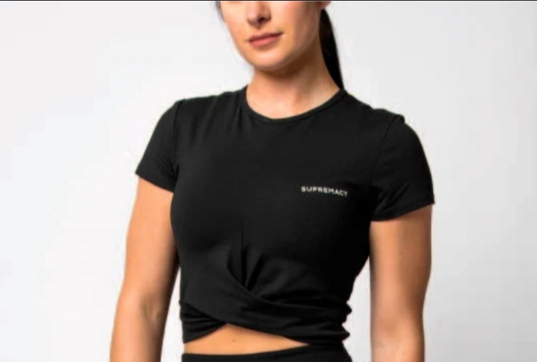 Supremacy Women’s Peak Crop Top Black Size Small
