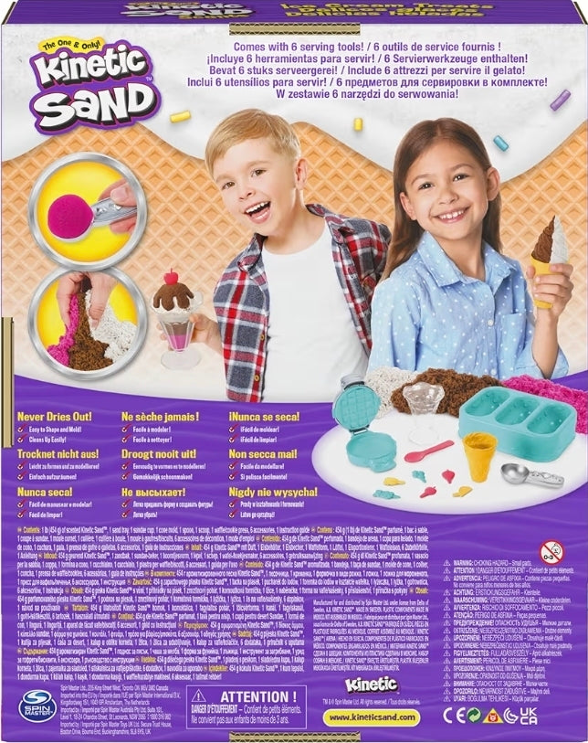 Kinetic Sand Scents Ice Cream Treats Playset – Scented Sensory Sand for Kids