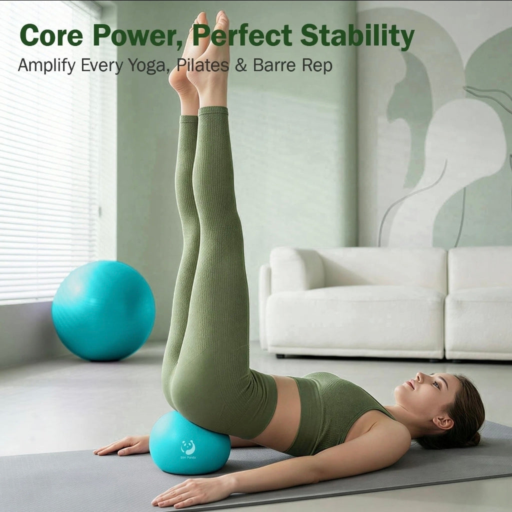 Slim Panda 9-Inch Pilates Ball – Lake Blue | 23–25cm Mini Exercise Ball